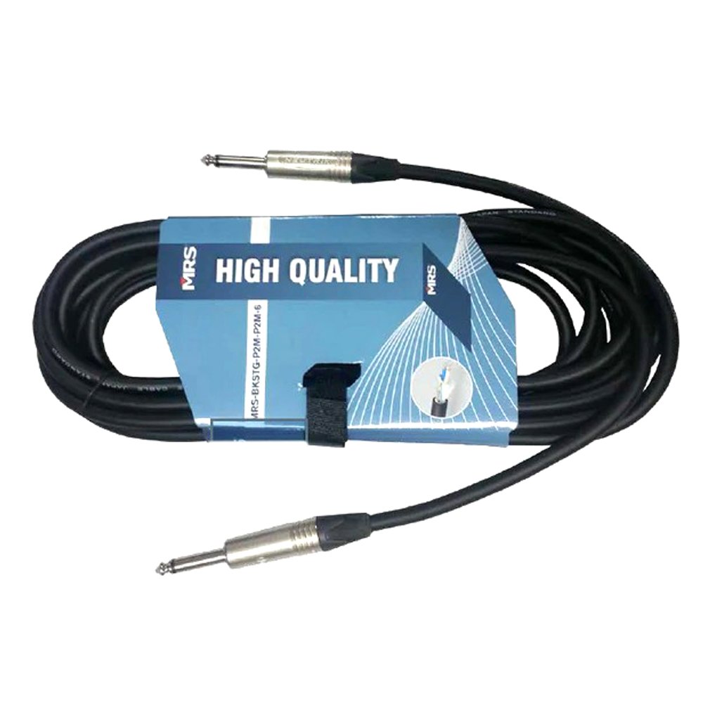 Cable de Guitarra Bajo Plug a Plug Mono de 6 Metros MRS