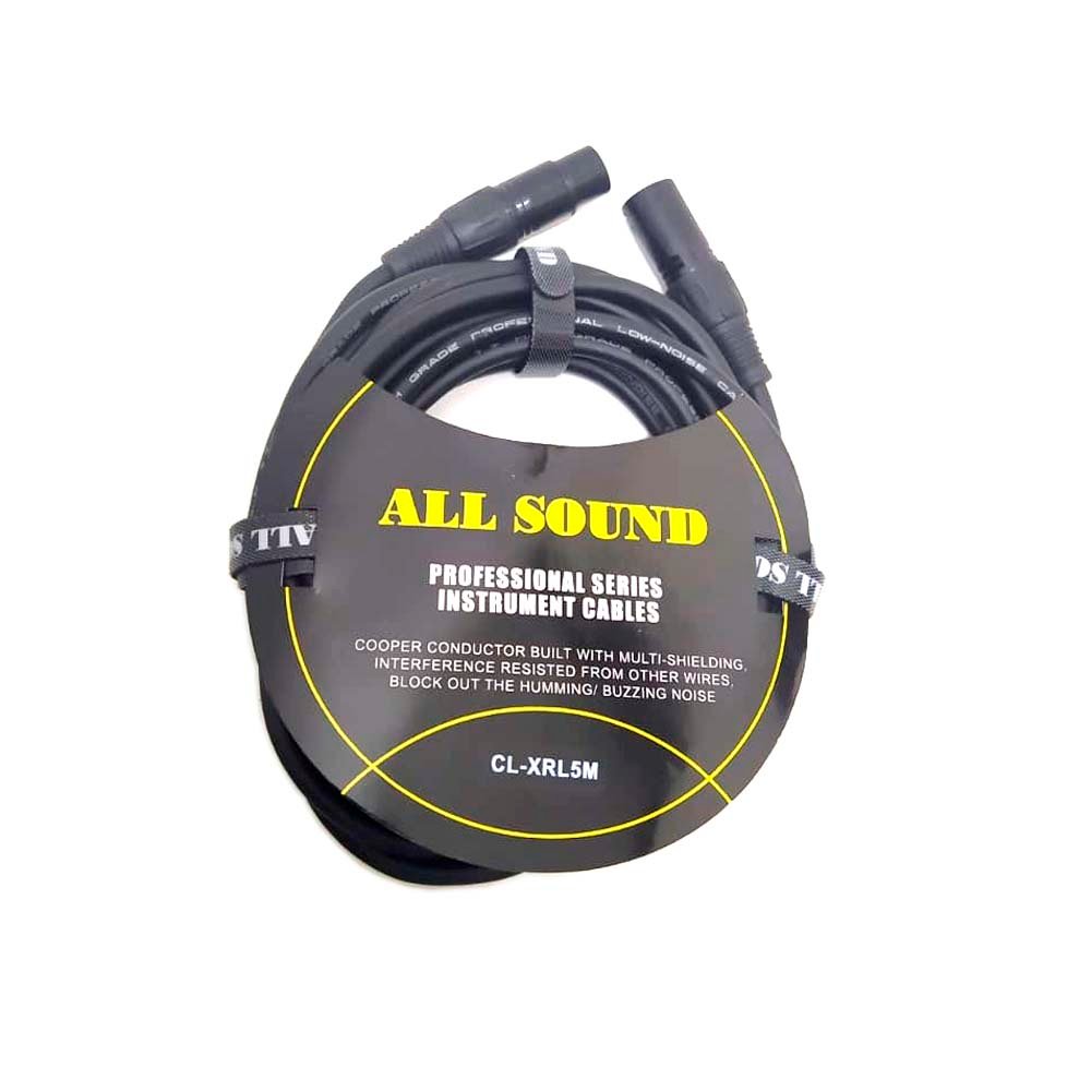 Cable XLR Balanceado 5m para Audio Profesional All Sound