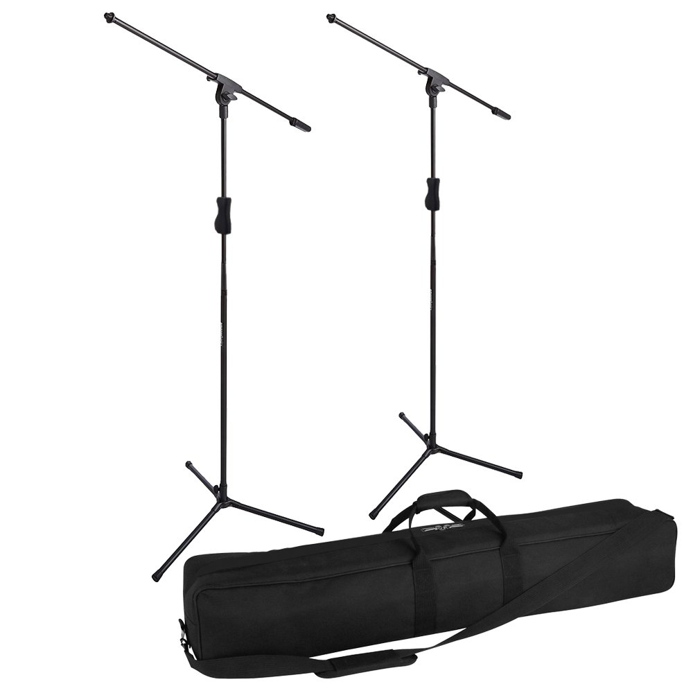 Kit de 2 Pedestales de microfonos Semipesado All Sound con Funda