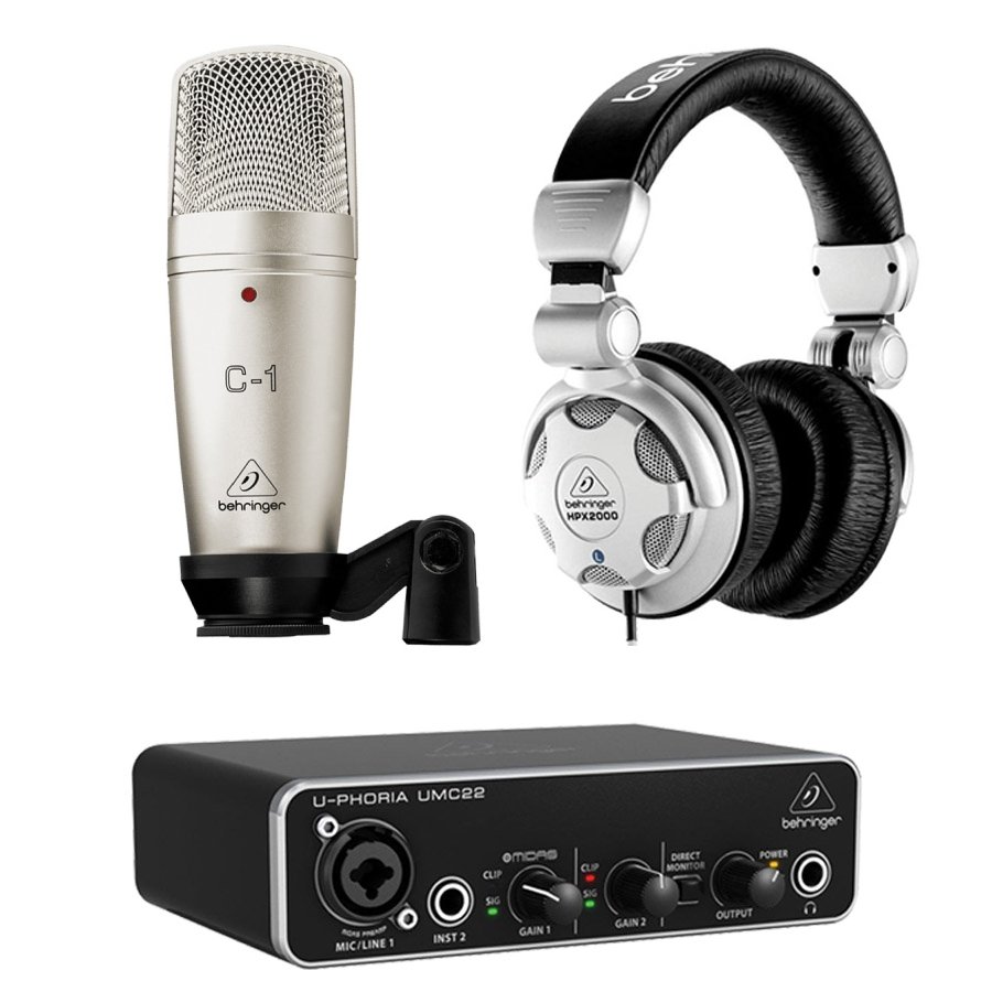 Kit Profesional de Estudio: Micrófono, Auriculares e Interfaz