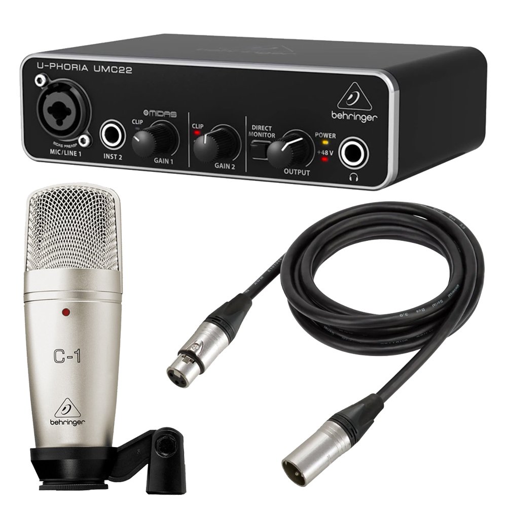 Kit Profesional de Estudio: Micrófono, Interfaz y Cable XLR