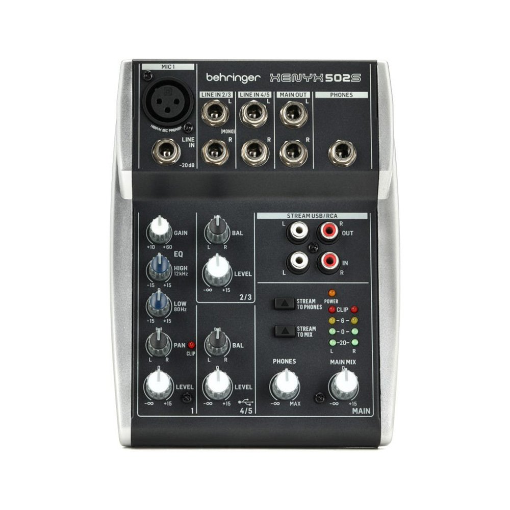 Behringer 502S – Mezcladora Analógica 5 Canales USB