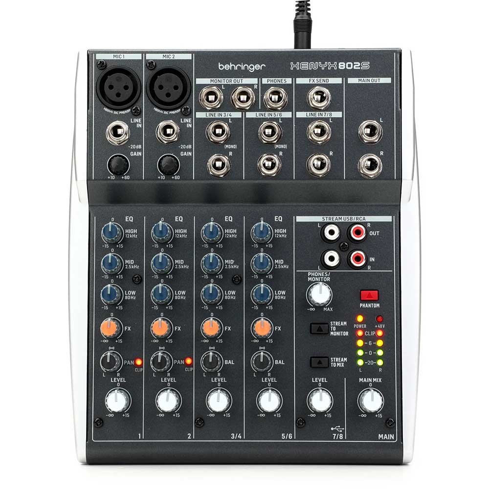 Behringer Xenyx 802S Mezclador Analógico  8 Canales USB