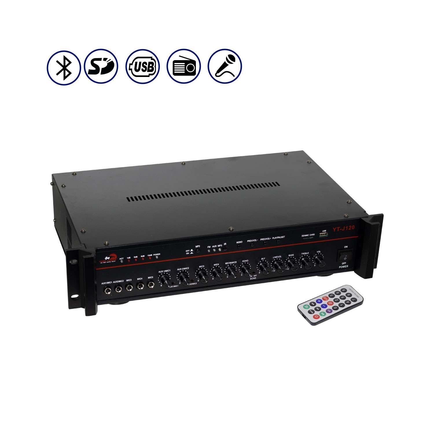 Free Power-Amplificador de Audio de 1200W Karaoke-YT-J120