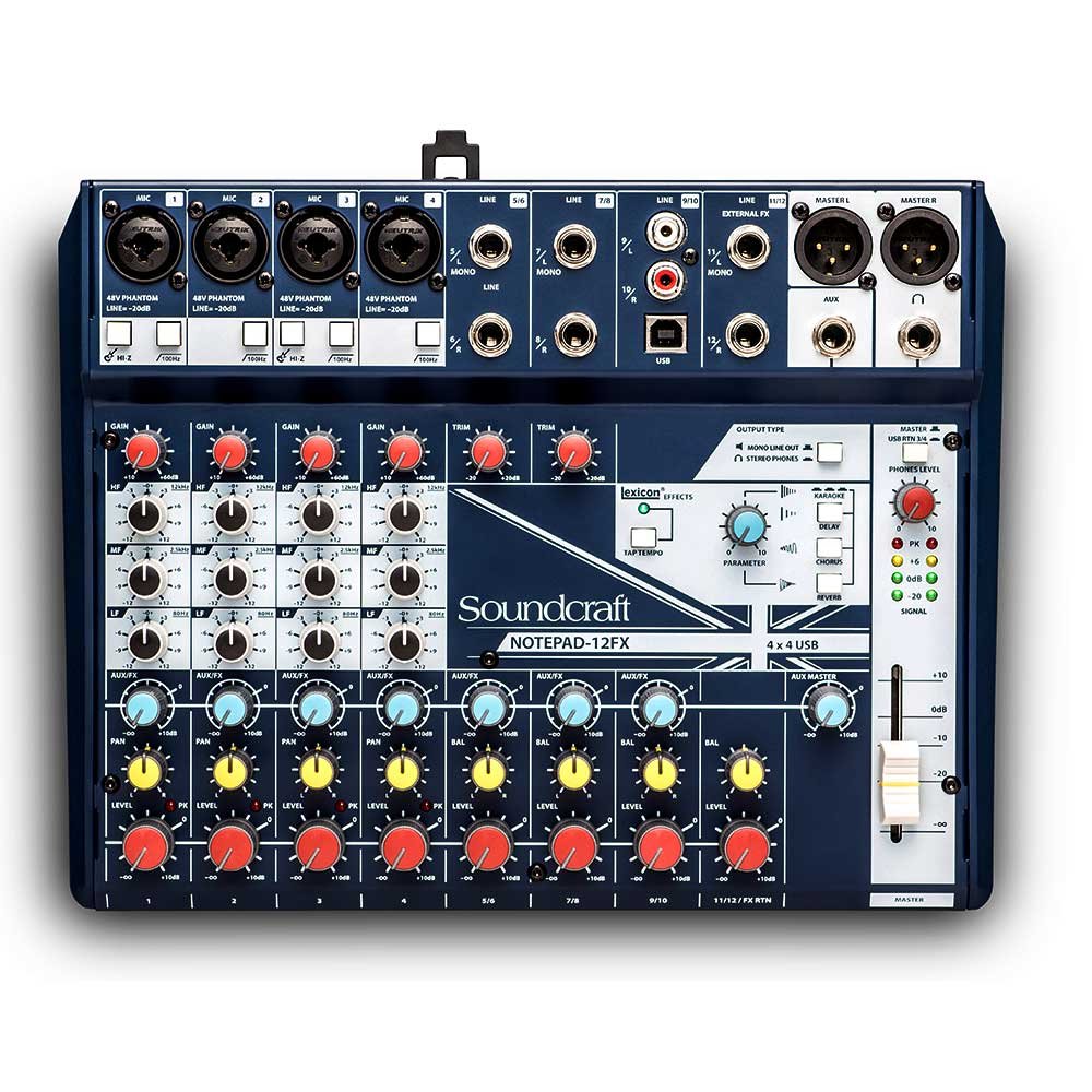 Soundcraft Notepad-12FX – Mezclador USB con Efectos