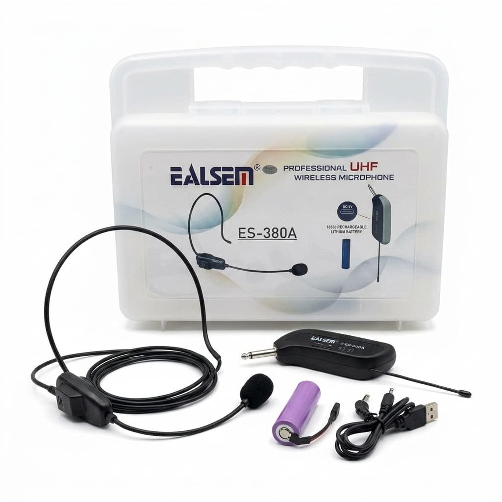 Ealsem ES-380D Micrófono Inalámbrico UHF de Vincha - Imagen 2