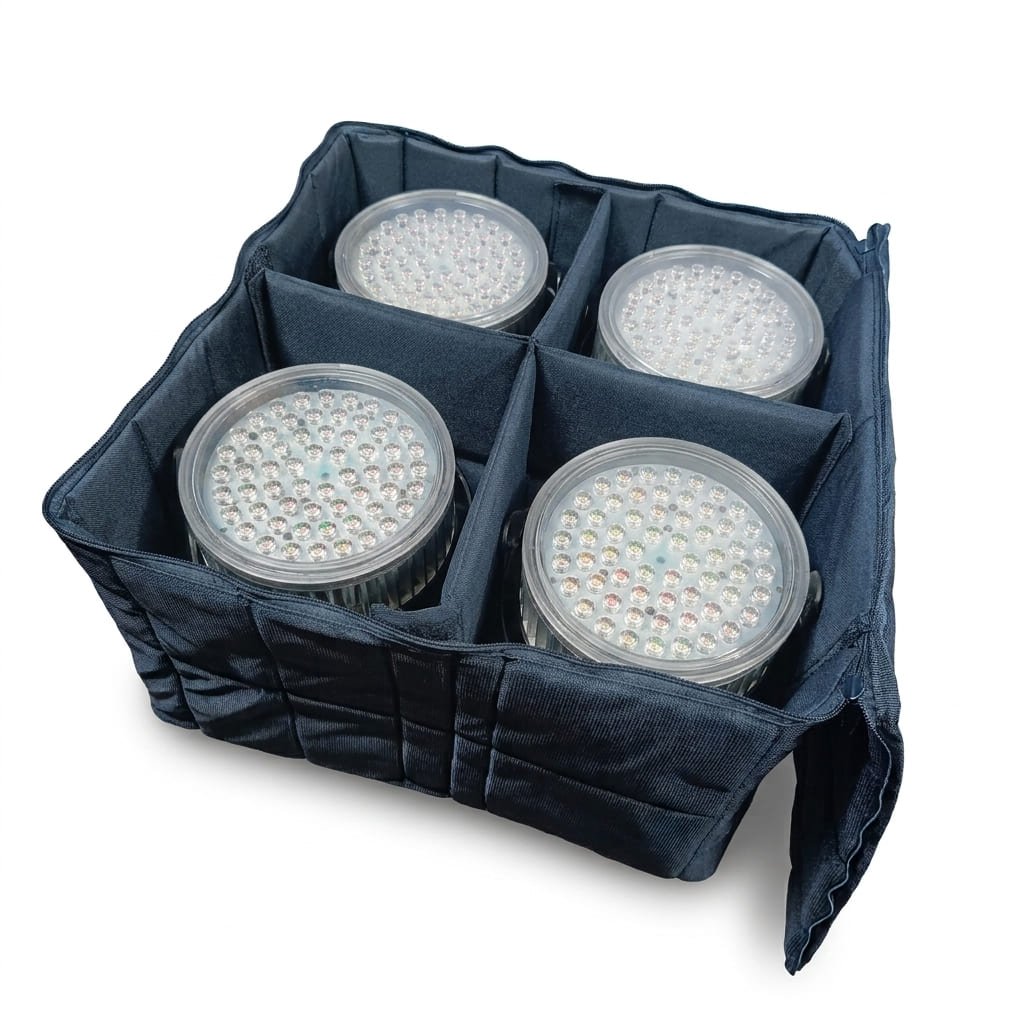 Maleta Acolchada para 4 Tachos LED Witrox - Imagen 2