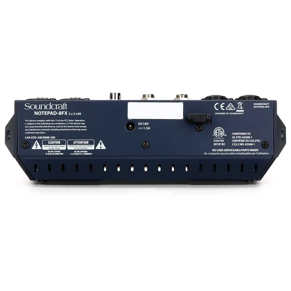 Soundcraft Notepad-8FX Mezclador USB 8 Canales - Imagen 2