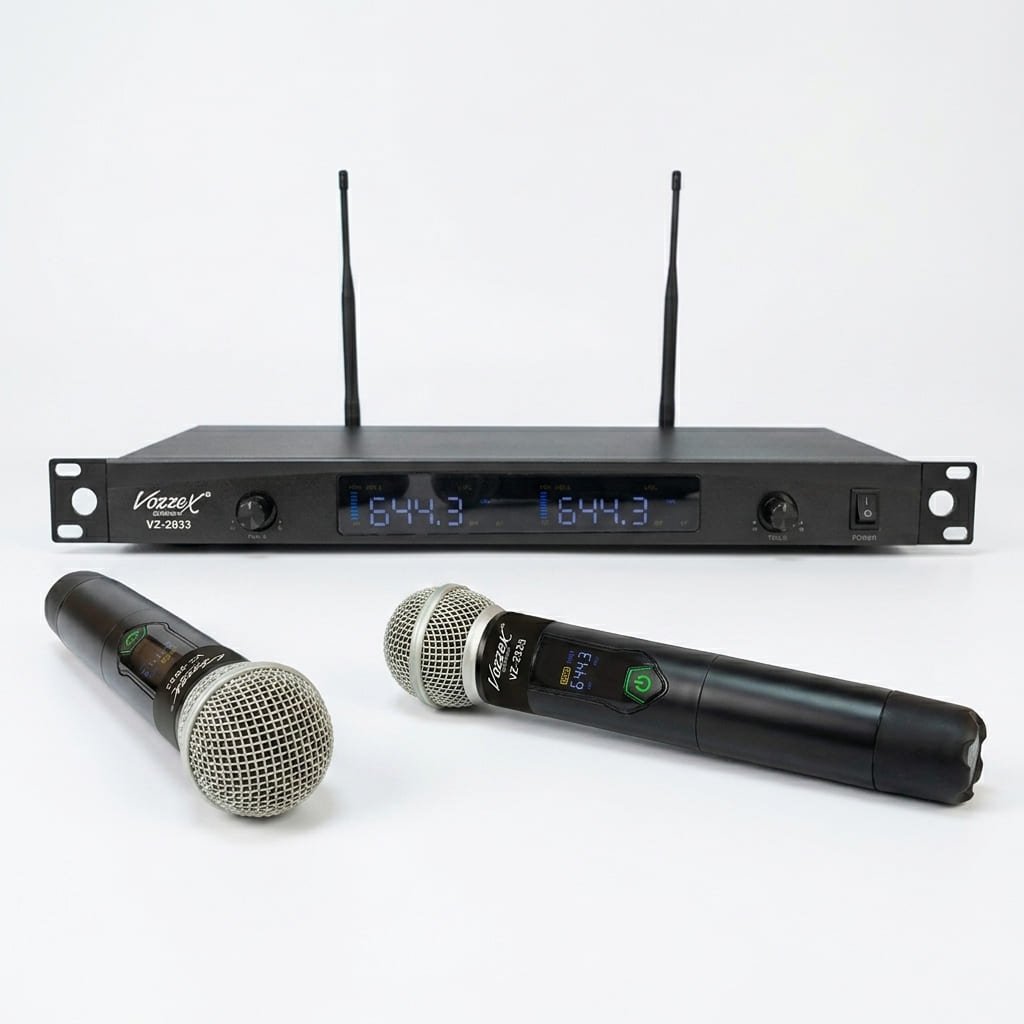Vozzex VZ-2033+ Micrófono Inalámbrico Dual UHF - Imagen 2